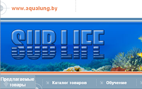 Создание интернет-магазина подводного снаряжения SUBLIFE